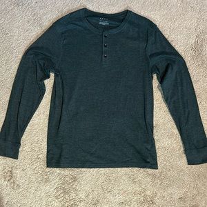 Apt. 9 Men’s Medium Jade Green 3 Button Long Sleeve T-Shirt